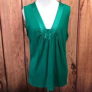 Green Sequin Tank Top